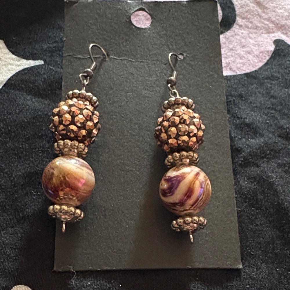Elegant Beaded Dangle Earrings